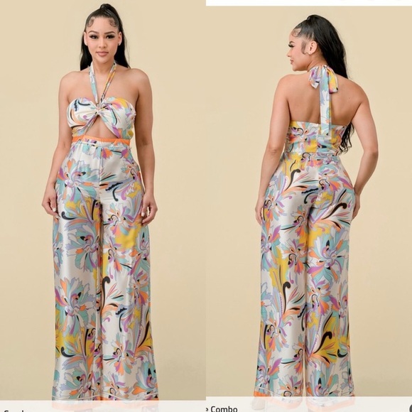 Pants - Women silk Jumpsuit